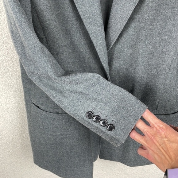 Tommy Hilfiger Womens Blazer Suit Jacket Gray Career Single Button Sz 16 - Picture 3 of 10